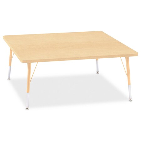 Jonti-Craft Berries Square Activity Table, 48 in. x 48 in., E-height, Maple/Maple/Camel 6418JCE251